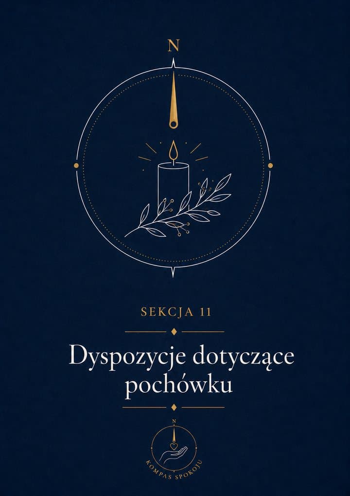 Grafika otwierająca sekcję Dyspozycje dotyczące pochówku