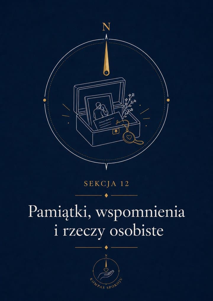Grafika otwierająca sekcję Pamiątki, wspomnienia i rzeczy osobiste